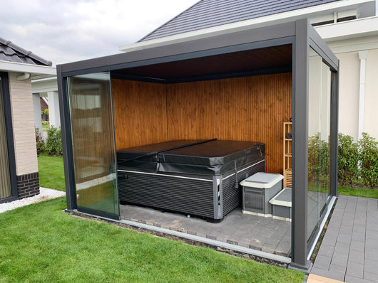 Glazen schuifwand voor Mirador overkapping (set) - Partyfurniture