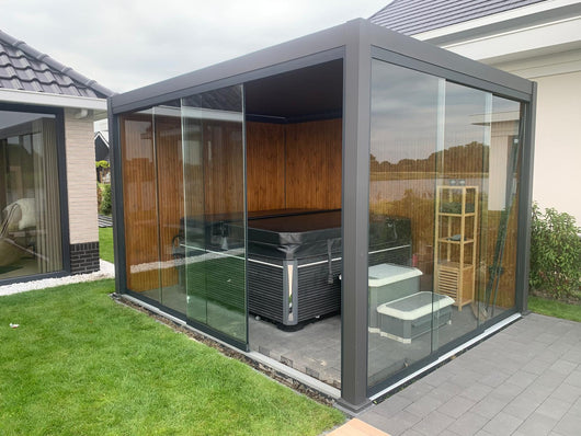 Glazen schuifwand voor Mirador overkapping (set) - Partyfurniture