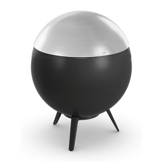 Höfats MOON 45 vuurkorf met lage gietijzeren standaard inclusief rvs deksel– rookvrije design vuurkorf met houtvergassingstechnologie 