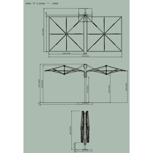 Afmetingen Dual V