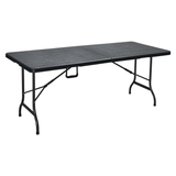 Kunststof bankettafel - opvouwbaar, zwart - Partyfurniture