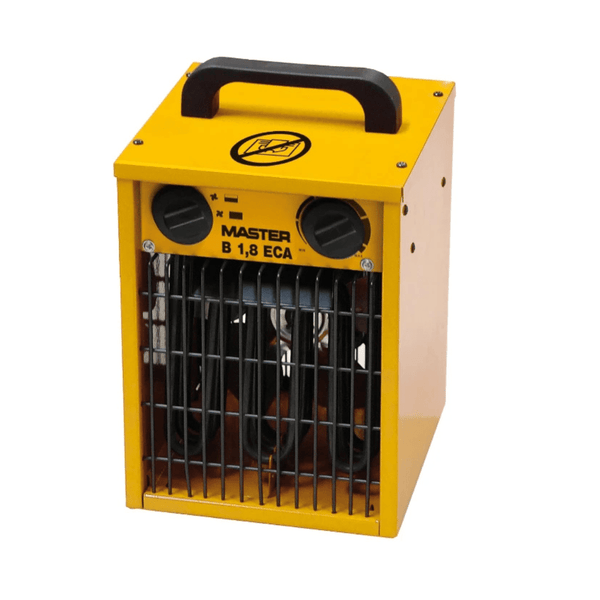 Master heater electrisch met handvat. 1.8 kW. Kleur geel.