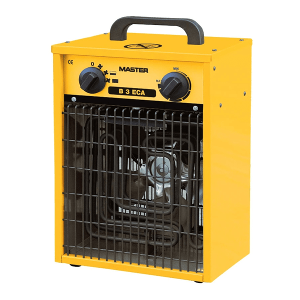 Master heater electrisch met handvat. 3 kW. Kleur geel.