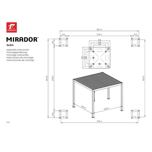 Mirador Aluminium overkapping - Partyfurniture