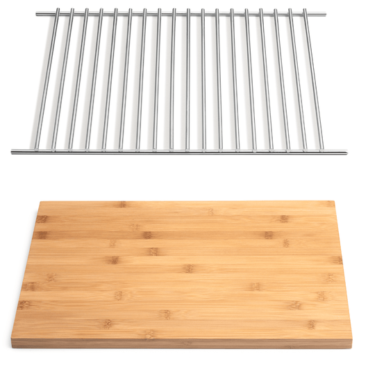 Rooster en bamboe plank tbv Höfats crate vuurkorf