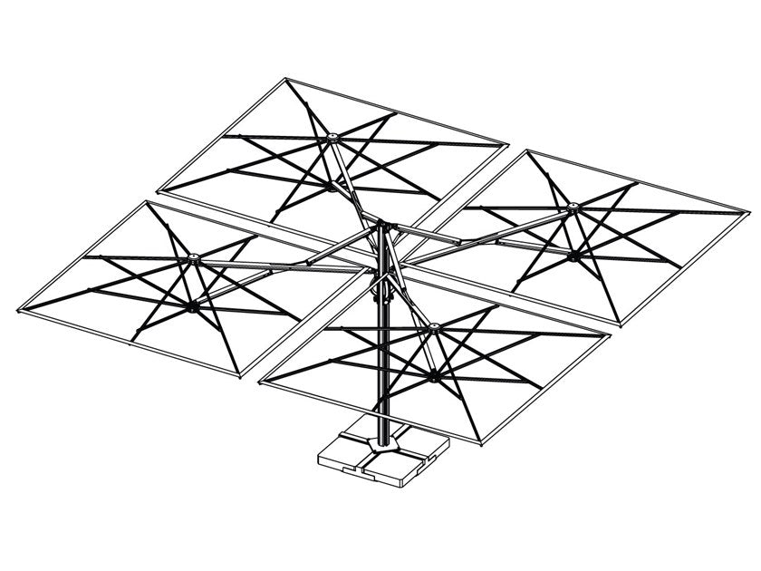 Quattro - Horeca Zweefparasol - Partyfurniture