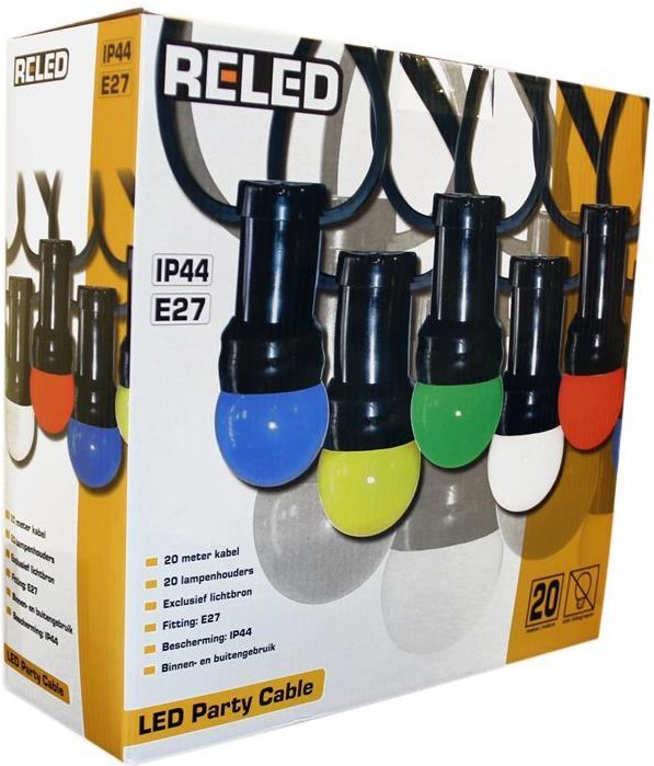 Reled feestverlichting prikkabel 20 meter - Partyfurniture