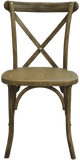 vintage houten stapelstoel voorkant