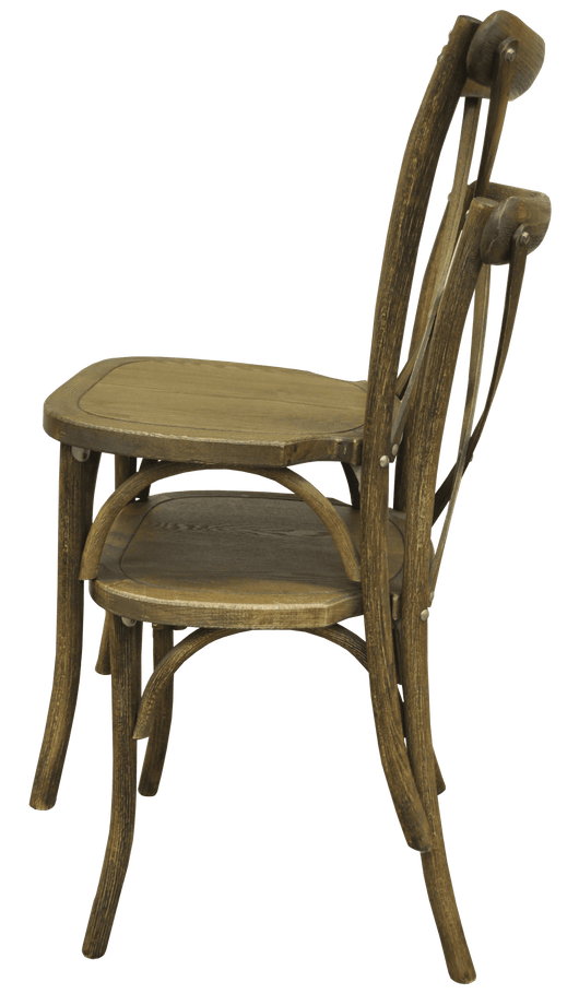 vintage houten stapelstoel stapelbaar