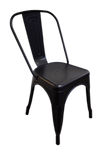 Metalen stapelstoel zwart