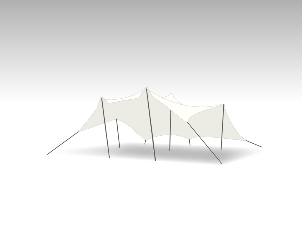 Stretchtent ecru single coated