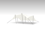 Stretchtent ecru single coated