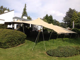 Stretchtent zand gecoat en brandvertragend