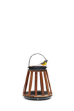 Elegante buitenlamp SUNS Kate, op zonne-energie en gemaakt van aluminium en teak. Antraciet