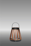 Elegante buitenlamp SUNS Kate, op zonne-energie en gemaakt van aluminium en teak. Antraciet