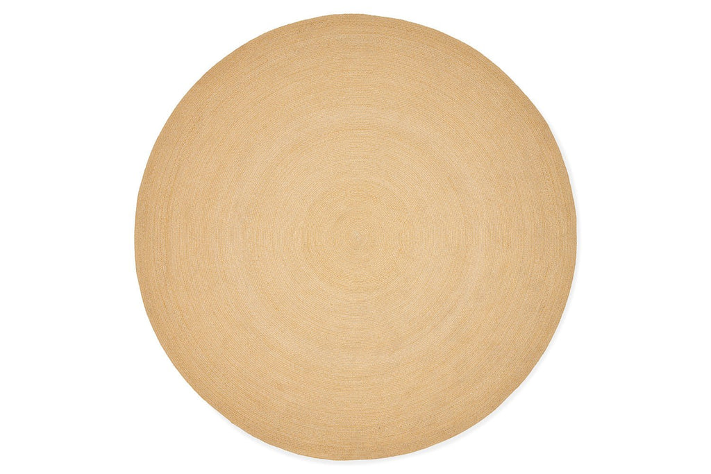 Eco vriendelijk rond vloerkleed Suns Veneto geel